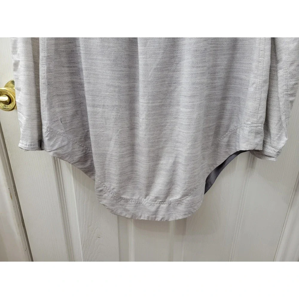 Lululemon Rain Jacket Size 4 Gray Hooded Full Zip Pockets, Cinch Waist EUC